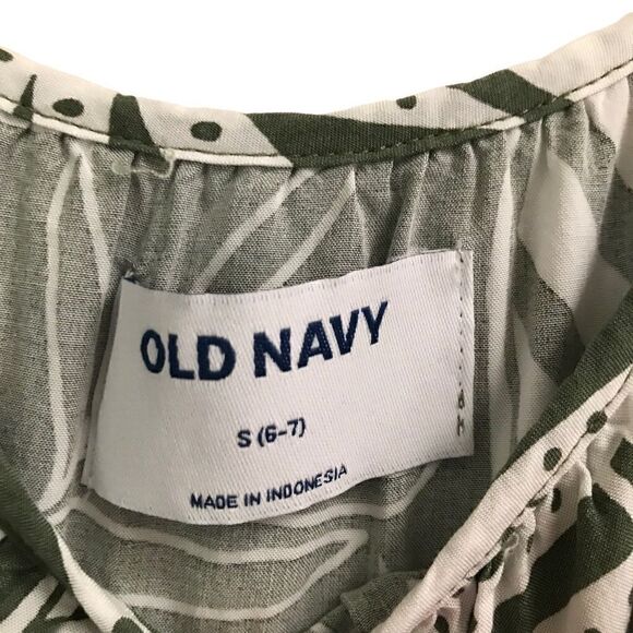 Old Navy Hawaiian cold shoulder blouse S–6/7 - Picture 4 of 4